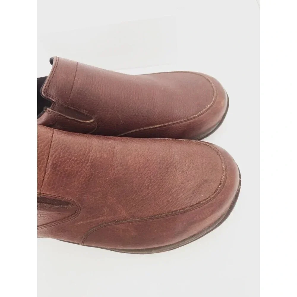 LL Bean Brown Leather Slip On Causal Mens Shoes Size 11.5 - Picture 4 of 7